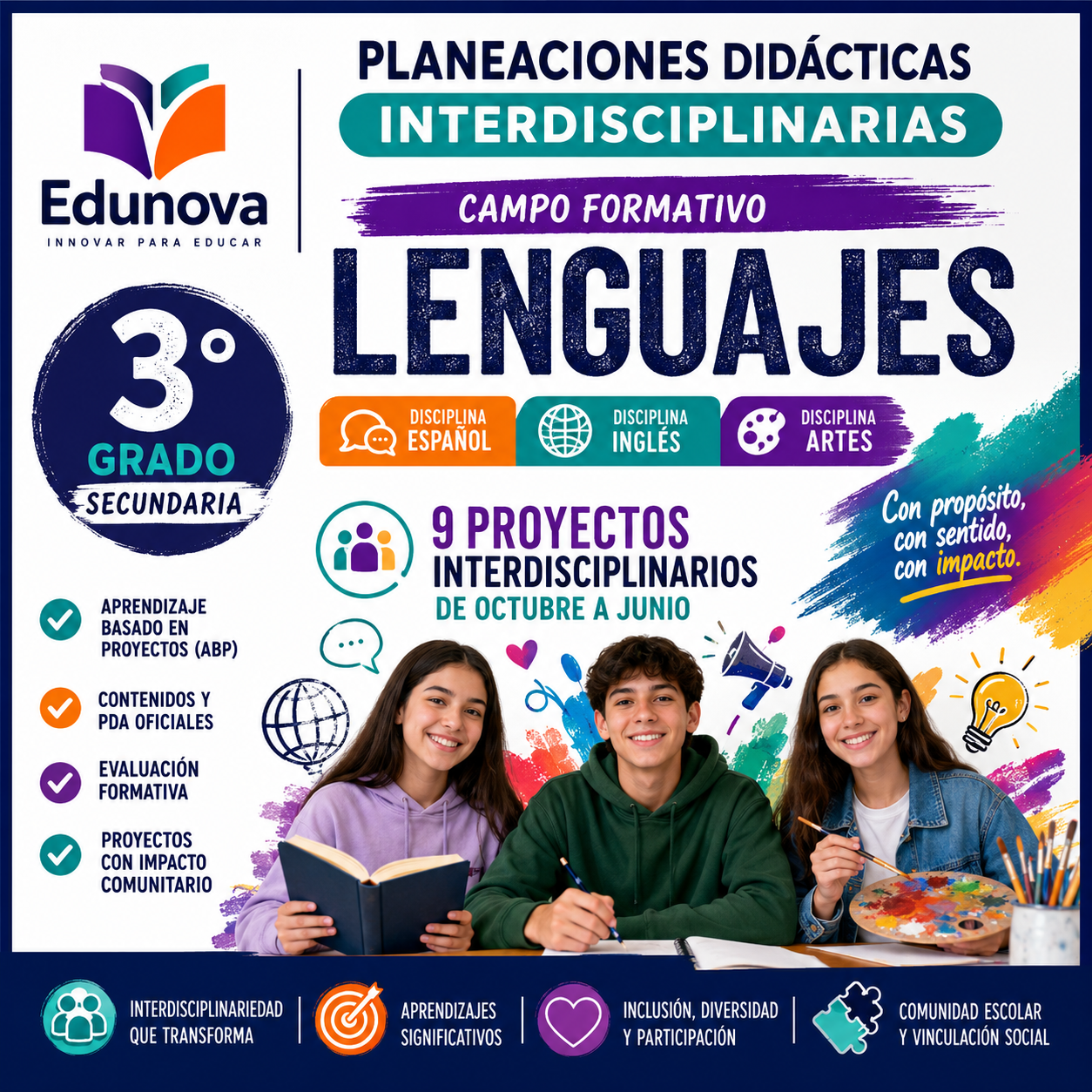 Planeaciones Interdisciplinarias NEM Lenguajes 3° Secundaria 2026-2027 | Todo el Ciclo Escolar Mes por Mes 1 Planeaciones Interdisciplinarias NEM Lenguajes 3° Secundaria 2026-2027 | Todo el Ciclo Escolar Mes por Mes