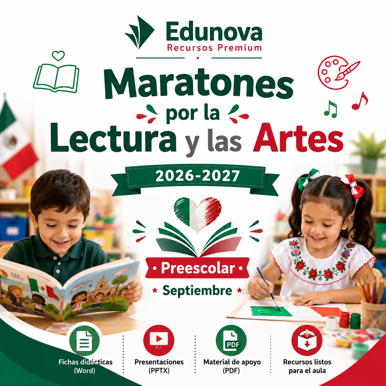 Maratones por la Lectura y las Artes 2026-2027 | Preescolar Septiembre 1 Maratones por la Lectura y las Artes 2026-2027 | Preescolar Septiembre