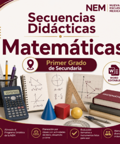 Secuencias Didácticas para Matemáticas Primer Grado de Secundaria | Planeaciones NEM 2026-2027 | Word Editable
