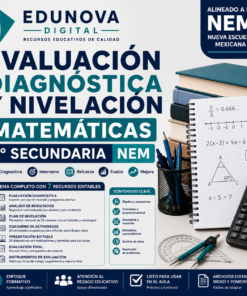 Evaluación Diagnóstica y Nivelación – Matemáticas 3° Secundaria | NEM 2026-2027 | Examen, Planeación, Actividades y Presentación Editable