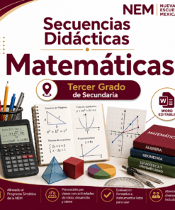 Secuencias Didácticas para Matemáticas Tercer Grado de Secundaria | Planeaciones NEM 2026-2027 | Word Editable