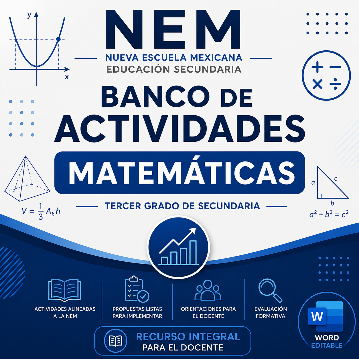 Banco de Actividades NEM Matemáticas 3° de Secundaria 2026-2027 | Recurso Integral para el Docente | Word Editable 1 Banco de Actividades NEM Matemáticas 3° de Secundaria 2026-2027 | Recurso Integral para el Docente | Word Editable