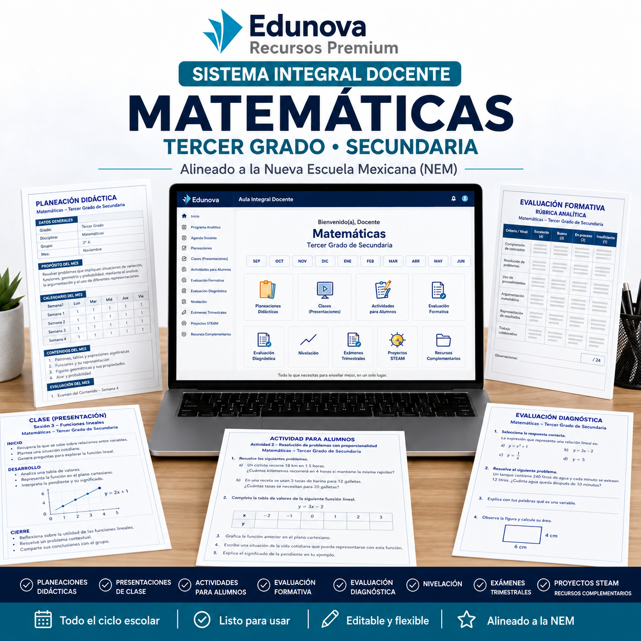 EduNEM Aula Integral | Matemáticas Tercer Grado de Secundaria NEM · Ciclo Escolar Completo 2026-2027 1 EduNEM Aula Integral | Matemáticas Tercer Grado de Secundaria NEM · Ciclo Escolar Completo 2026-2027