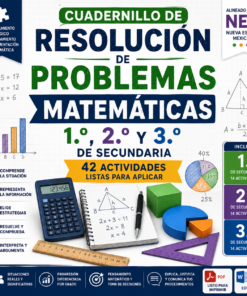 Cuadernillo de Resolución de Problemas Matemáticos Secundaria | 1.º, 2.º y 3.º | NEM 2026-2027 | PDF + Word Editable