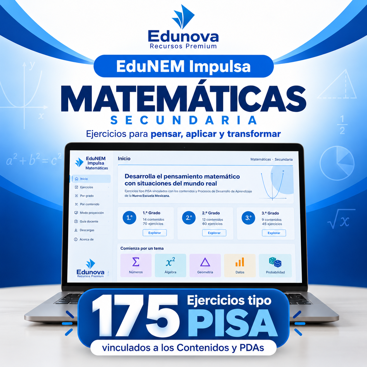 EduNEM Impulsa Matemáticas | 175 Ejercicios PISA para Secundaria 1 EduNEM Impulsa Matemáticas | 175 Ejercicios PISA para Secundaria