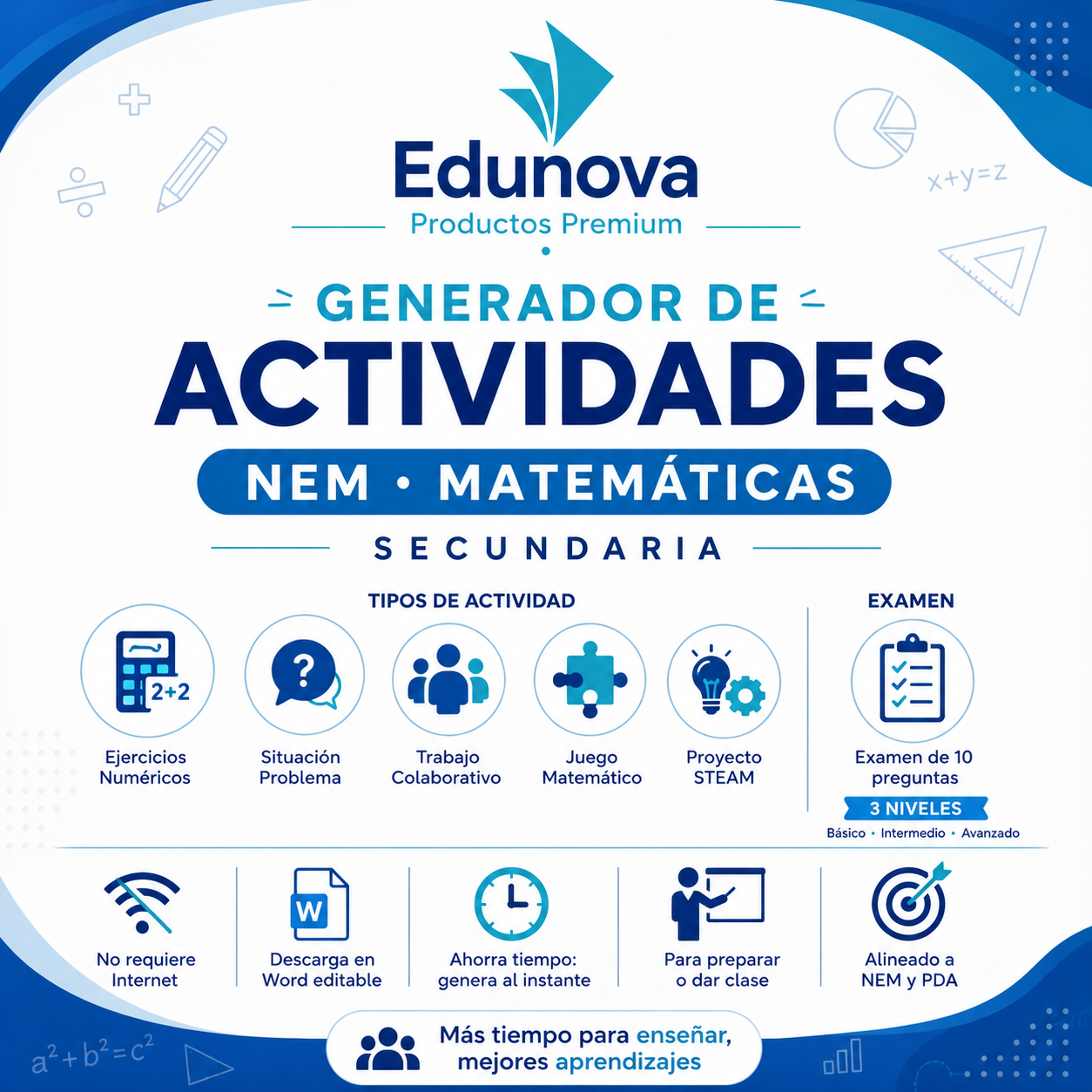 Generador de Actividades NEM Matemáticas 1°, 2° y 3° Secundaria 2026-2027 | Actividades y Exámenes | Word Editable 1 Generador de Actividades NEM Matemáticas 1°, 2° y 3° Secundaria 2026-2027 | Actividades y Exámenes | Word Editable