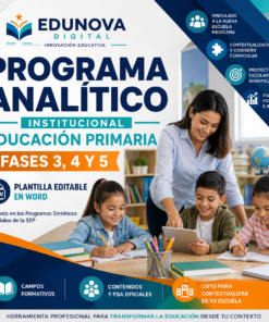 Programa Analítico Educación Primaria NEM 2026-2027 Editable en Word | Fases 3, 4 y 5 Basado en Programas Sintéticos SEP