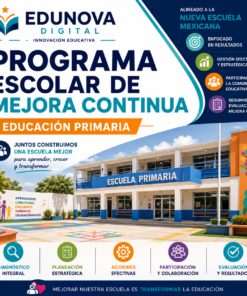 Programa de Mejora Continua Primaria Editable en Word | PMC NEM 2026-2027 Basado en Orientaciones SEP