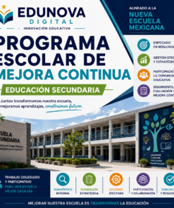 Programa Escolar de Mejora Continua Secundaria Editable en Word | PEMC NEM 2026-2027 Basado en Orientaciones SEP