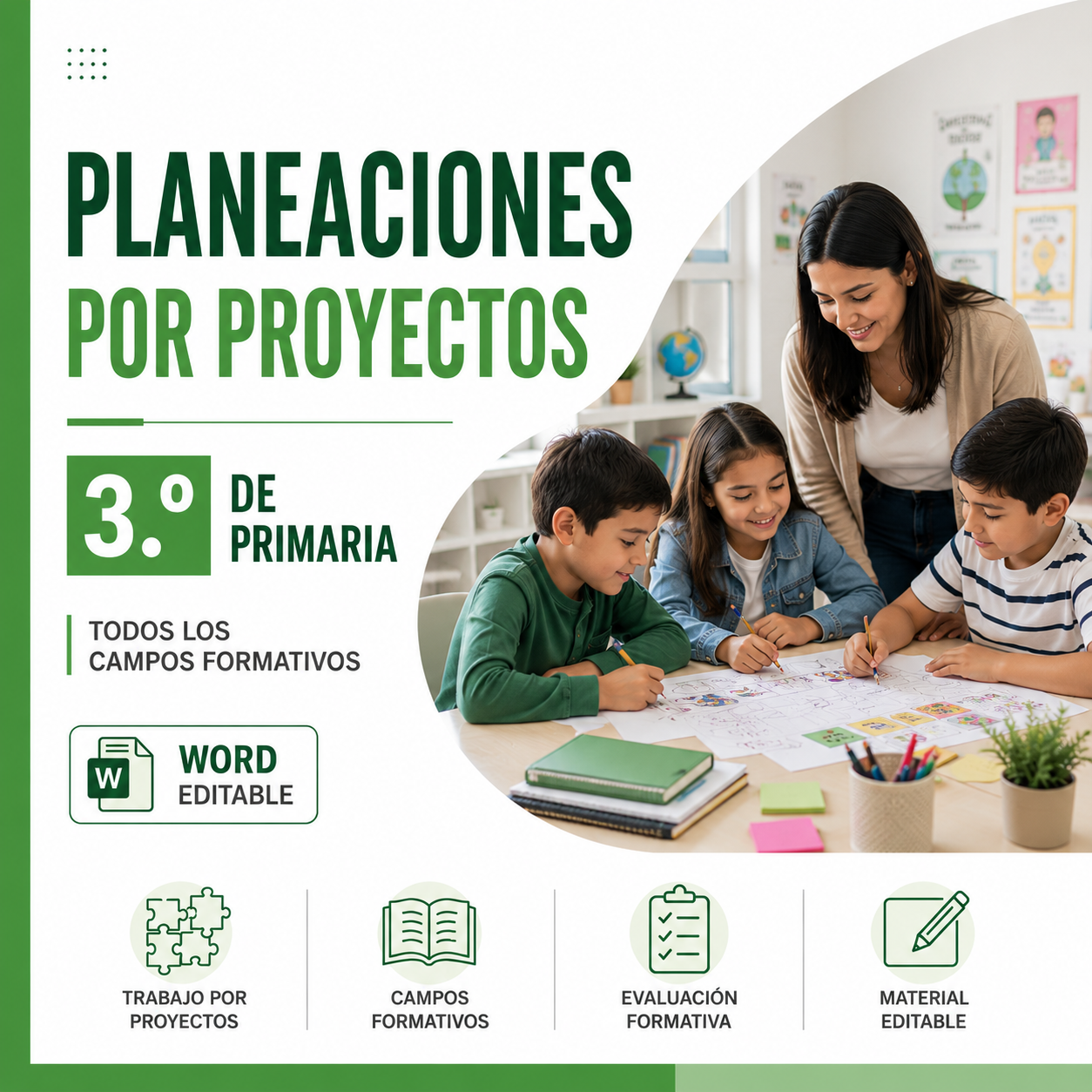 Planeaciones por Proyectos NEM 3° de Primaria Todos los Campos Formativos 2026-2027 Word Editable 1 Planeaciones por Proyectos NEM 3° de Primaria Todos los Campos Formativos 2026-2027 Word Editable