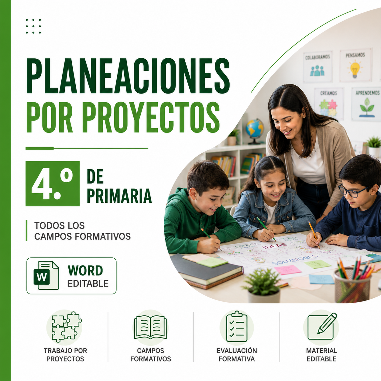 Planeaciones por Proyectos NEM 4° de Primaria Todos los Campos Formativos 2026-2027 Word Editable 1 Planeaciones por Proyectos NEM 4° de Primaria Todos los Campos Formativos 2026-2027 Word Editable