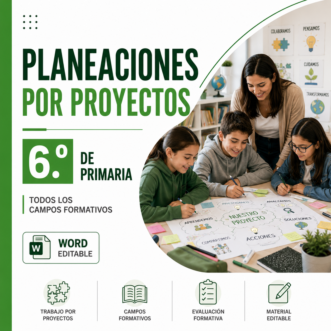 Planeaciones por Proyectos NEM 6° de Primaria Todos los Campos Formativos 2026-2027 Word Editable 1 Planeaciones por Proyectos NEM 6° de Primaria Todos los Campos Formativos 2026-2027 Word Editable