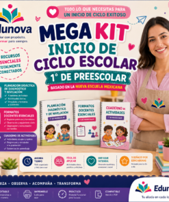 Kit Inicio de Ciclo Escolar 2026-2027 · 1° de Preescolar Planeación Diagnóstica, Formatos Docentes y Cuaderno de Actividades Editable NEM