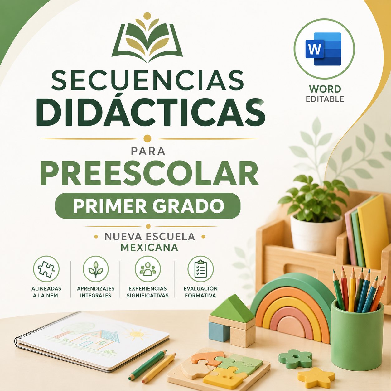 Secuencias Didácticas para Preescolar Primer Grado | Planeaciones NEM 2026-2027 | Word Editable 1 Secuencias Didácticas para Preescolar Primer Grado | Planeaciones NEM 2026-2027 | Word Editable