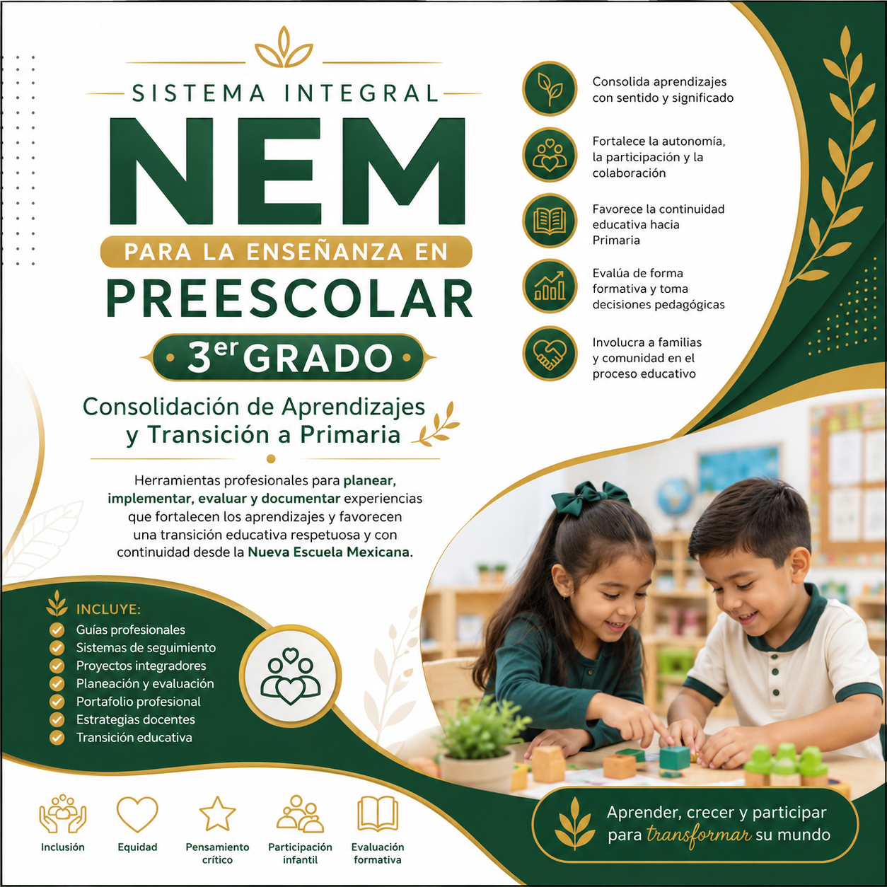 Sistema Integral para la Enseñanza en Preescolar 3er Grado: Consolidación de Aprendizajes y Transición a Primaria NEM 2026-2027 1 Sistema Integral para la Enseñanza en Preescolar 3er Grado: Consolidación de Aprendizajes y Transición a Primaria NEM 2026-2027