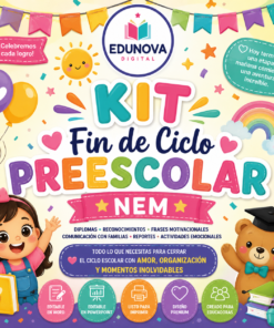 Mega Kit Fin de Curso Preescolar NEM | Diplomas, Reportes, Actividades Emocionales y Recursos Editables para Docentes