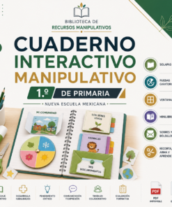 Cuaderno Interactivo Manipulativo NEM 2026-2027 1° de Primaria | Proyectos Integradores | PDF + Word Editable