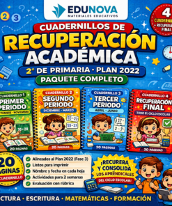 Cuadernillos de Recuperación Académica 2° de Primaria NEM | Paquete Completo 3 Periodos + Recuperación Final