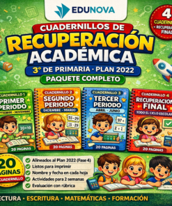 Cuadernillos de Recuperación Académica 3° de Primaria NEM | Paquete Completo 3 Periodos + Recuperación Final