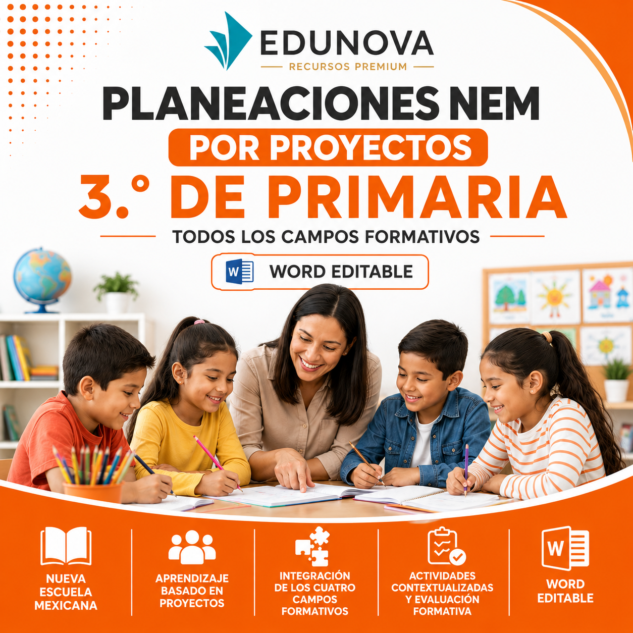 Planeaciones NEM 3.º de Primaria por Proyectos 2026-2027 | Todos los Campos Formativos | Word Editable 1 Planeaciones NEM 3.º de Primaria por Proyectos 2026-2027 | Todos los Campos Formativos | Word Editable