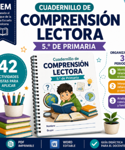 Cuadernillo de Comprensión Lectora 5.º de Primaria | NEM 2026-2027 | PDF + Word Editable