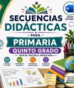 Secuencias Didácticas para Primaria Quinto Grado | Planeaciones NEM 2026-2027 | Word Editable