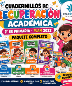 Cuadernillos de Recuperación Académica 1° de Primaria NEM | Paquete Completo 3 Periodos + Recuperación Final