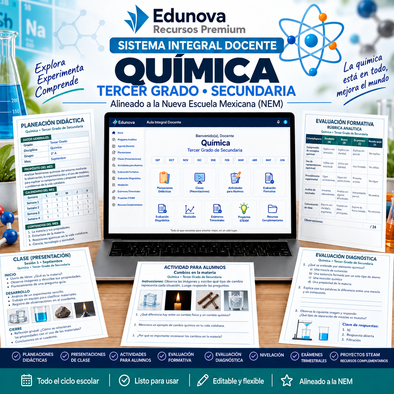 EduNEM Aula Integral | Química Tercer Grado de Secundaria NEM · Ciclo Escolar Completo 2026-2027 1 EduNEM Aula Integral | Química Tercer Grado de Secundaria NEM · Ciclo Escolar Completo 2026-2027