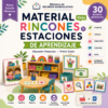 Material para Rincones y Estaciones de Aprendizaje NEM 2026-2027 Preescolar 1° | Recursos Manipulativos para el Aula | PDF + Word Editable