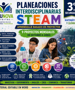 Planeaciones Interdisciplinarias NEM 3° Secundaria Saberes y Pensamiento Científico 2026-2027 | Todo el Ciclo Escolar Mes por Mes - Proyectos STEAM