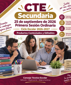 CTE Secundaria Primera Sesión Ordinaria Septiembre 2026-2027 | Productos Contestados y Editables