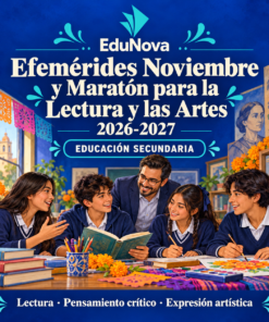 Efemérides Noviembre y Maratón por la Lectura y las Artes 2026-2027 | Secundaria: lectura, pensamiento crítico y expresión artística