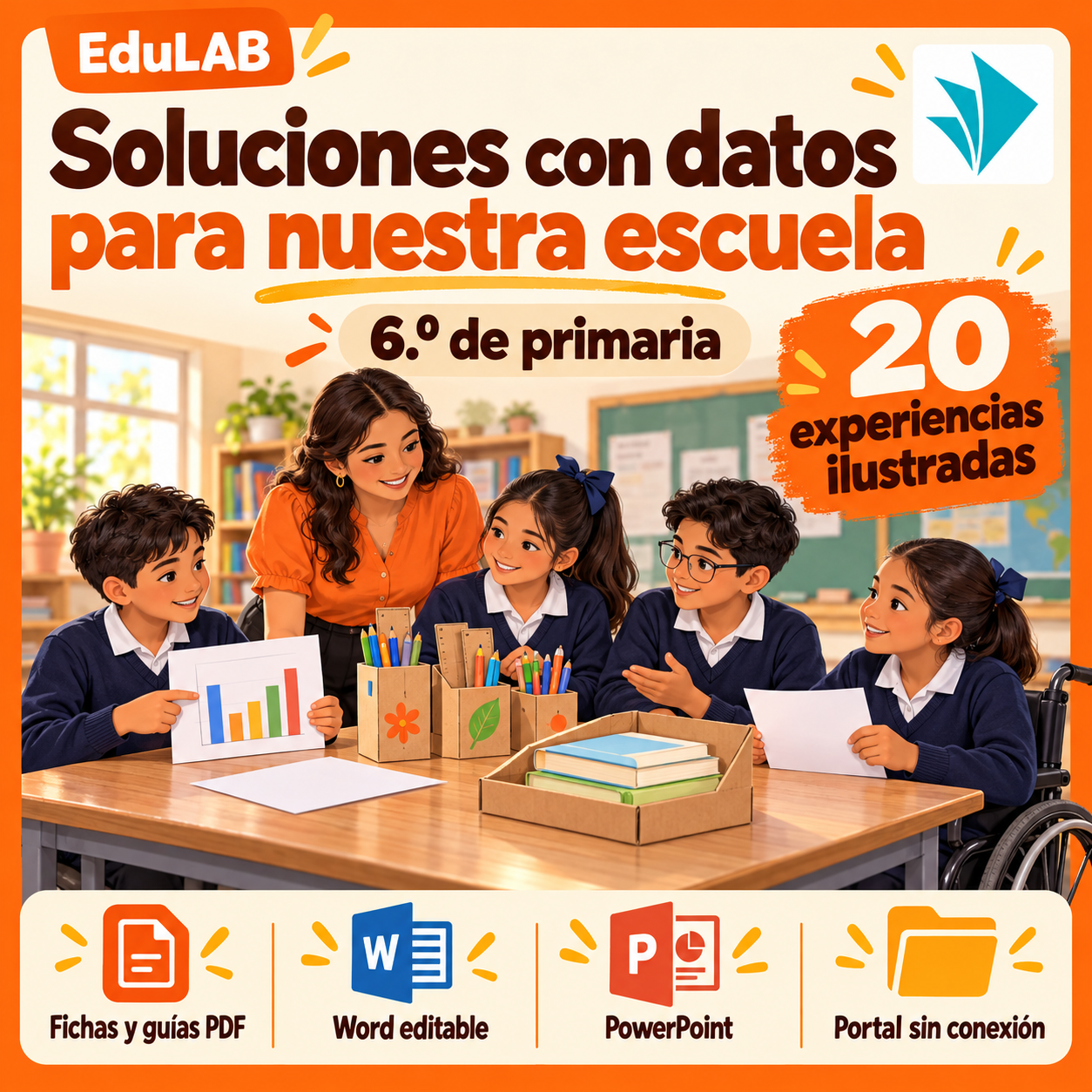 Soluciones con datos para nuestra escuela | 6.º de primaria | 20 experiencias, fichas, guías y recursos editables 1 Soluciones con datos para nuestra escuela | 6.º de primaria | 20 experiencias, fichas, guías y recursos editables