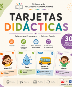 Tarjetas Didácticas NEM 2026-2027 Preescolar 1° | Desarrollo del Lenguaje y el Pensamiento | PDF + Word Editable