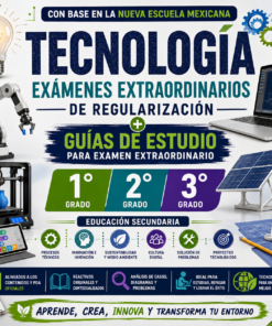 Exámenes Extraordinarios de Regularización + Guía de Estudio Tecnología Secundaria 1°, 2° y 3° Grado NEM | Word Editable