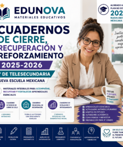 Cuadernos de Cierre, Recuperación y Reforzamiento 2025-2026 2° Telesecundaria | Material Digital NEM