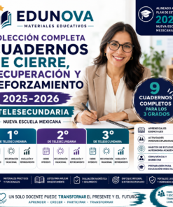 Cuadernos de Cierre, Recuperación y Reforzamiento 2025-2026 Telesecundaria Completa | 1° 2° y 3° | Material Digital NEM