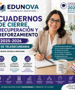 Cuadernos de Cierre, Recuperación y Reforzamiento 2025-2026 3° Telesecundaria | Material Digital NEM