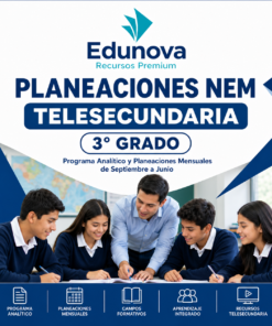 Planeaciones NEM Telesecundaria 3° Grado 2026-2027 | Programa Analítico y Planeación Mensual | Word Editable