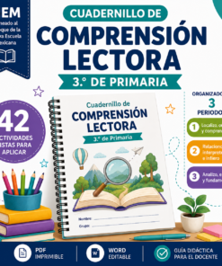 Cuadernillo de Comprensión Lectora 3.º de Primaria | NEM 2026-2027 | PDF + Word Editable