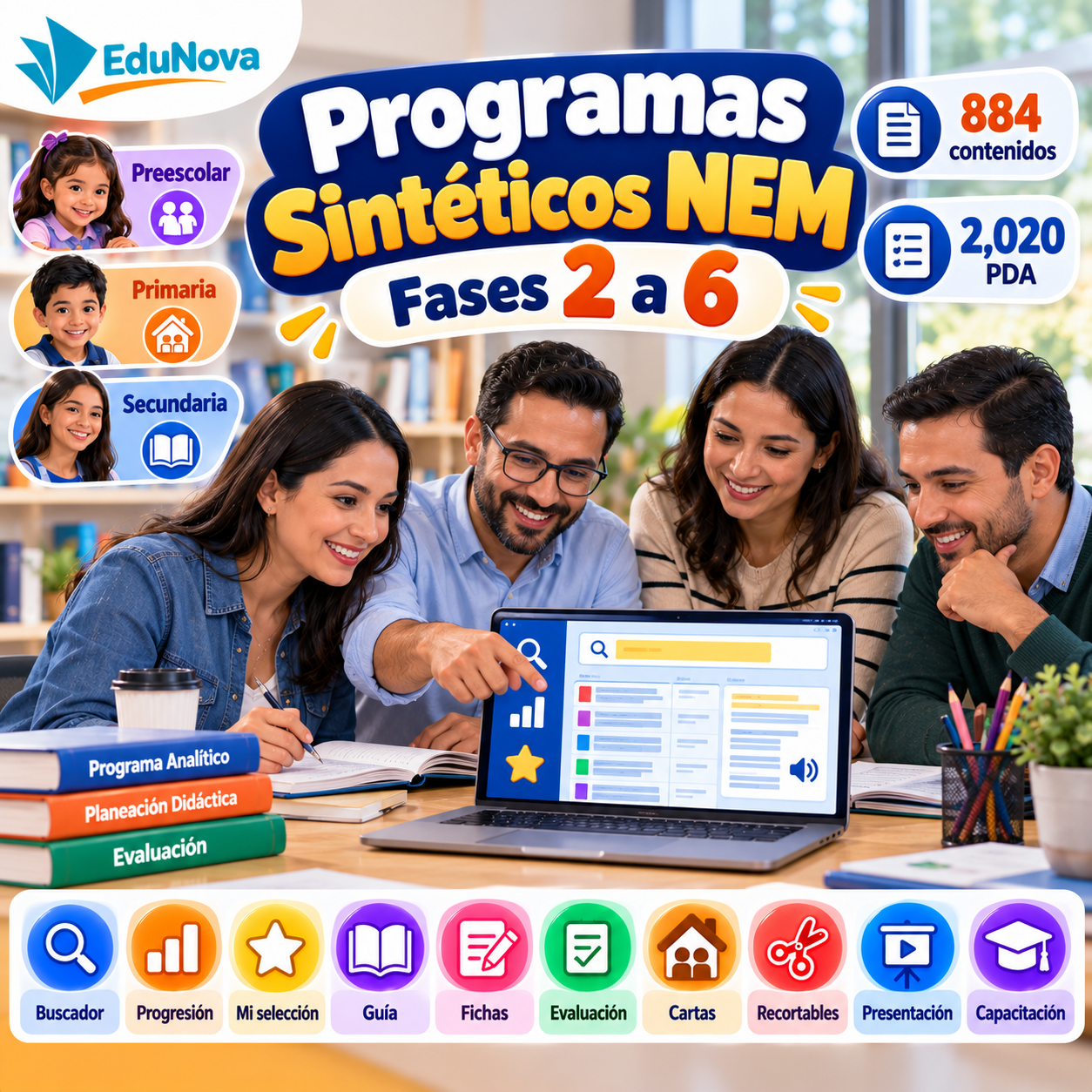 Programas Sintéticos NEM Fases 2 a 6 | Buscador de Contenidos y PDA, Planeación y Capacitación Docente 1 Programas Sintéticos NEM Fases 2 a 6 | Buscador de Contenidos y PDA, Planeación y Capacitación Docente