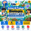 EduKIT Fichas de Trabajo de Biología para Secundaria 1.er Grado | 9 Fichas, Rúbricas y los 9 Contenidos