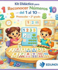 Kit Didáctico para Reconocer Números del 1 al 10 – Preescolar 2°