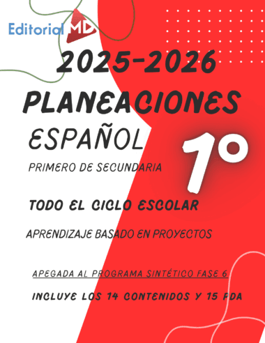 Planeación didáctica Español PRIMERO DE SECUNDARIA TODO EL CICLO ESCOLAR NEM 2025