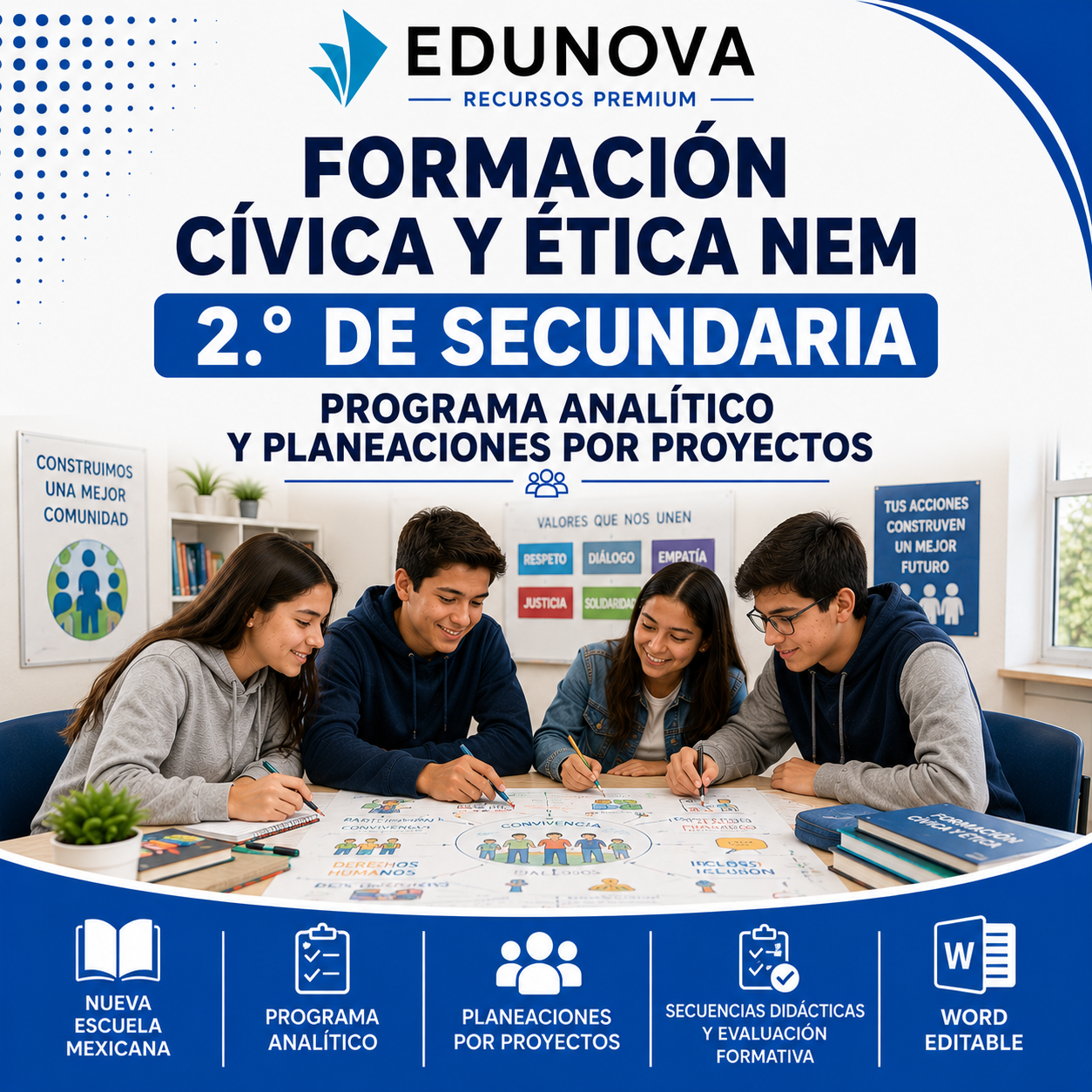 Formación Cívica y Ética NEM 2.º de Secundaria | Programa Analítico y Planeaciones por Proyectos 2026-2027 | Word Editable 1 Formación Cívica y Ética NEM 2.º de Secundaria | Programa Analítico y Planeaciones por Proyectos 2026-2027 | Word Editable