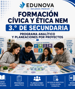 Formación Cívica y Ética NEM 3.º de Secundaria | Programa Analítico y Planeaciones por Proyectos 2026-2027 | Word Editable