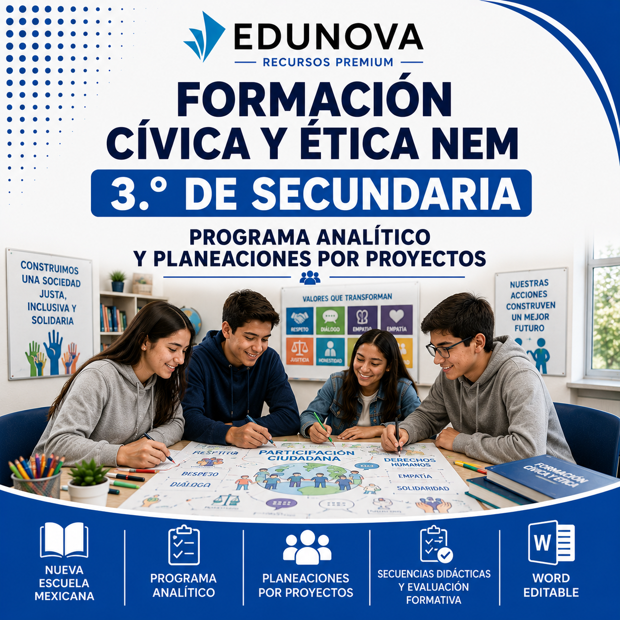 Formación Cívica y Ética NEM 3.º de Secundaria | Programa Analítico y Planeaciones por Proyectos 2026-2027 | Word Editable 1 Formación Cívica y Ética NEM 3.º de Secundaria | Programa Analítico y Planeaciones por Proyectos 2026-2027 | Word Editable