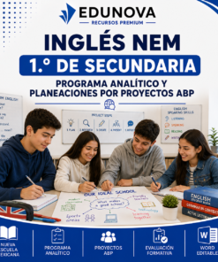 Inglés NEM 1.º de Secundaria | Programa Analítico y Planeaciones por Proyectos ABP 2026-2027 | Word Editable