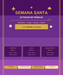 25 Fichas de Trabajo · 4.º a 6.º Primaria Matemáticas, Lengua, Ciencias e Historia