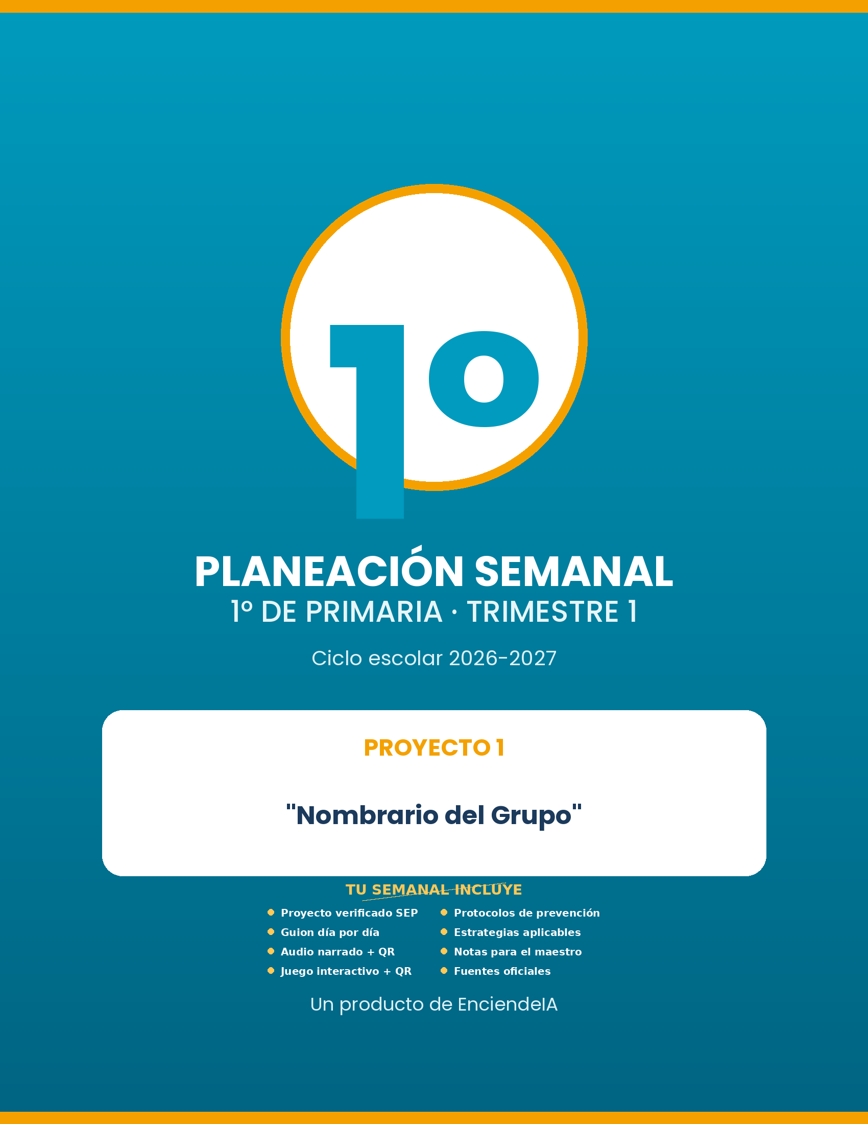 Planeación Semanal 1° Primaria NEM — Proyecto "Nombrario del Grupo" — Trimestre 1 (Editable) 1 Planeación Semanal 1° Primaria NEM — Proyecto "Nombrario del Grupo" — Trimestre 1 (Editable)